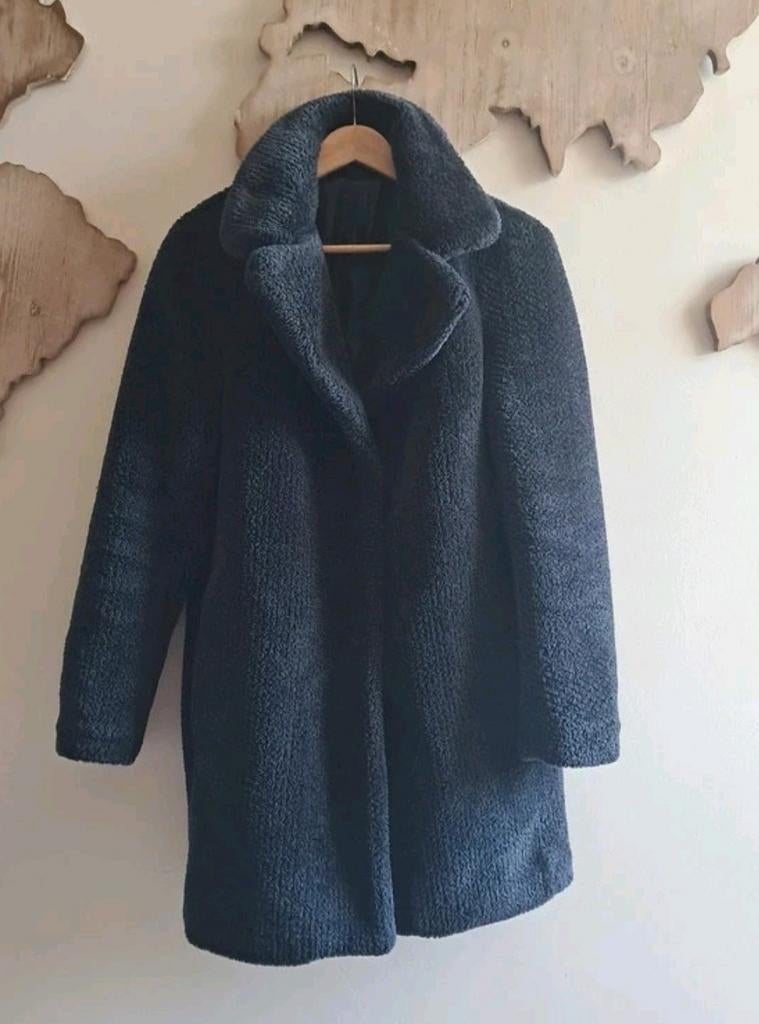 Faux fur / Teddy/ (nep)bont jas Esmara (38), Maat 38/40 (M), Blauw, Zo goed als nieuw, Esmara