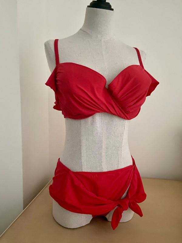 Maison Lejaby bikini (L) 42/44 BH 85D twv 145,- goede staat, Ophalen of Verzenden, Zo goed als nieuw, Rood, Maison Lejaby 