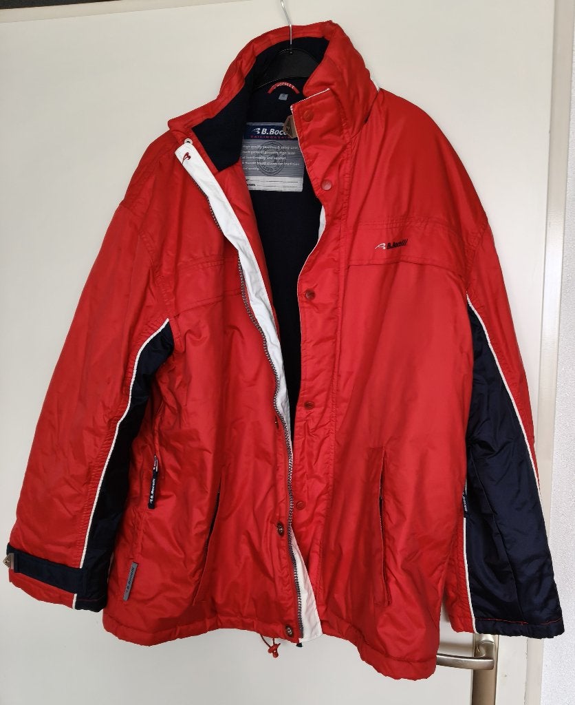 Heren ski jack rood/blauw maat xl merk B. Bocelli € 90,00, Ophalen of Verzenden, Zo goed als nieuw, Jack, Maat 56/58 (XL)