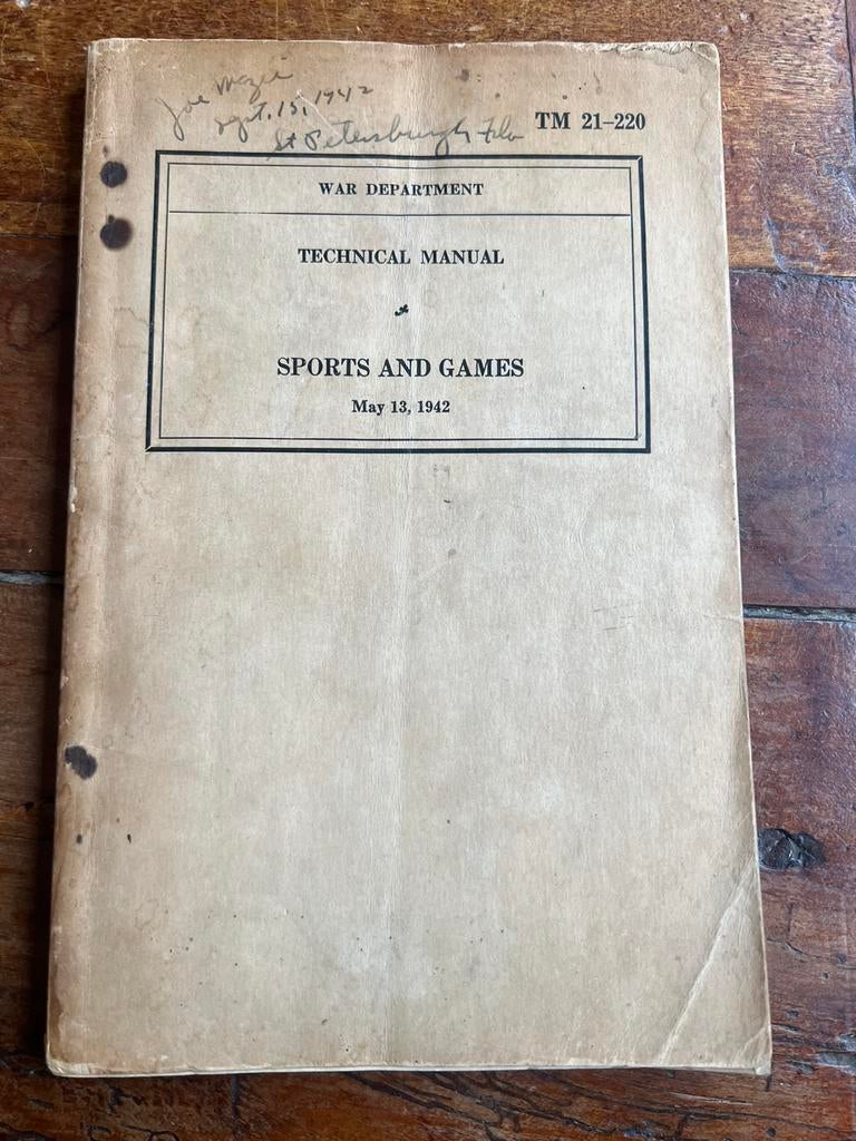 WO2 Amerikaans voorschrift Sports Games Honkbal basebal 1943, Amerika, Ophalen of Verzenden, Boek of Tijdschrift