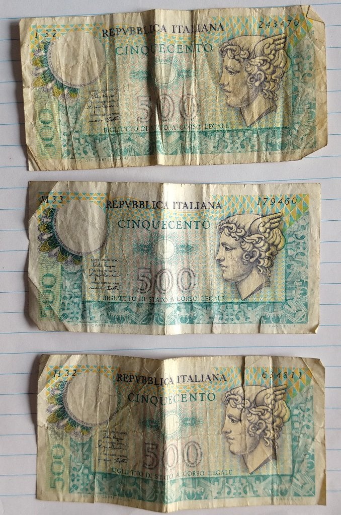 losse bank biljetten uit Italie,  volgnr 105, Postzegels en Munten, Ophalen of Verzenden, Italië, Los biljet