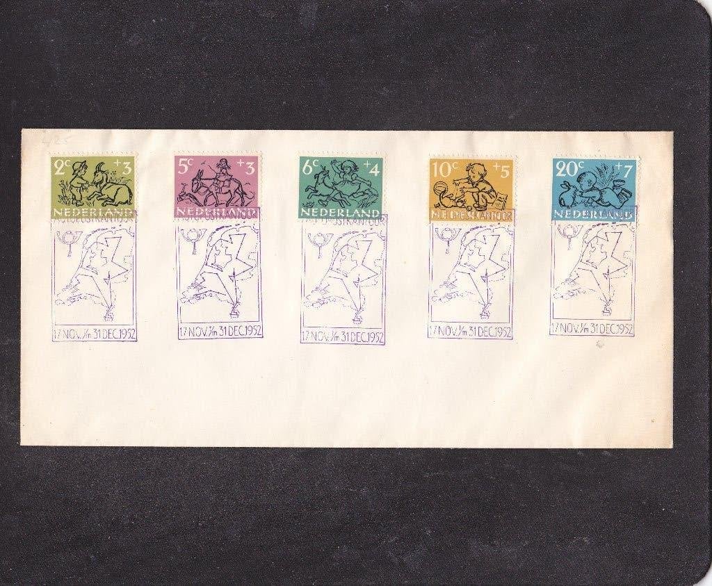 Autopostkantoor Kinderzegels 1952 onbeschreven (410,444), Postzegels en Munten, Verzenden, Envelop