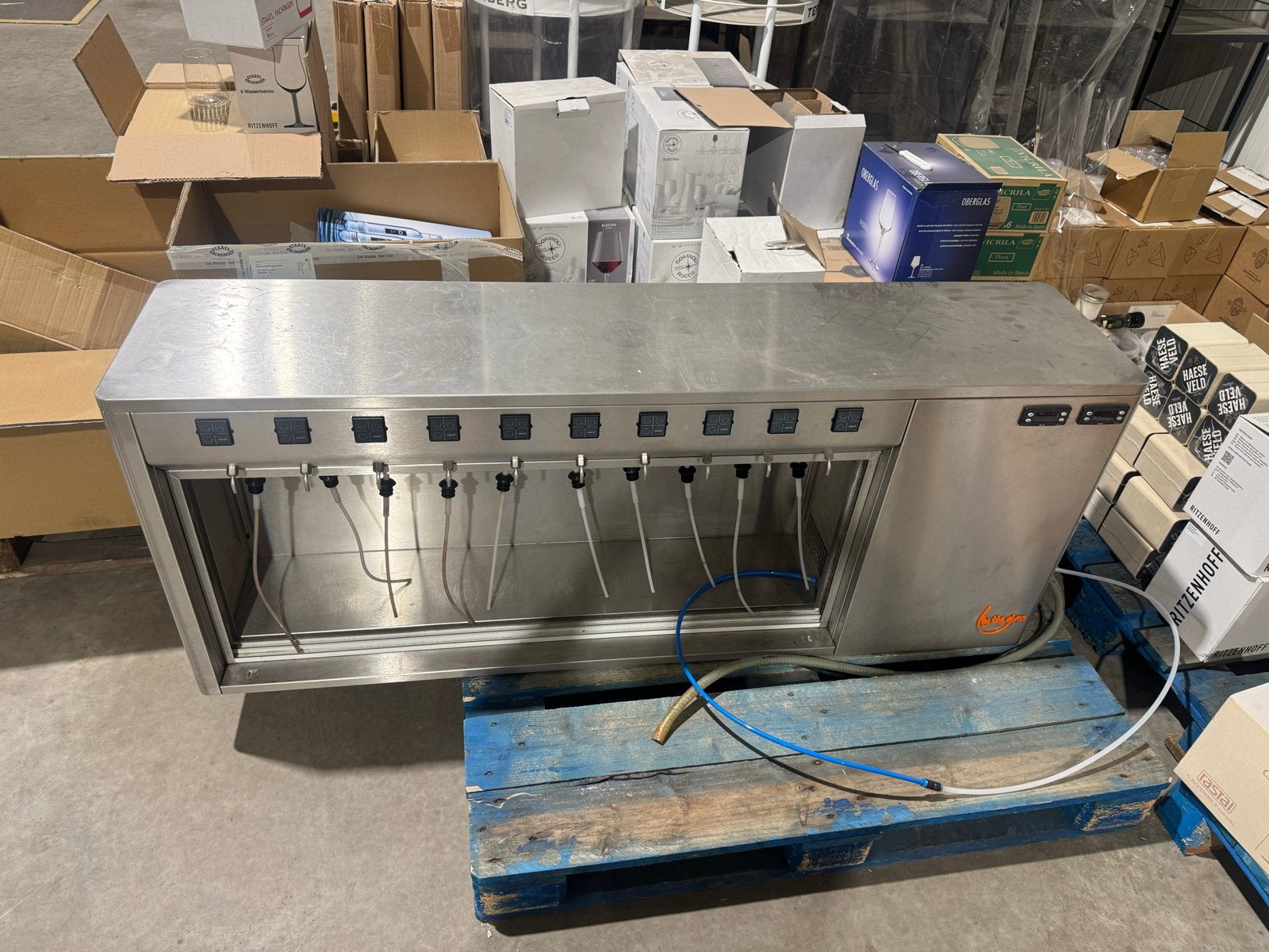 Wine By The Glass | Professionele Wijn Dispenser | 12Flessen, Ophalen of Verzenden, Gebruikt