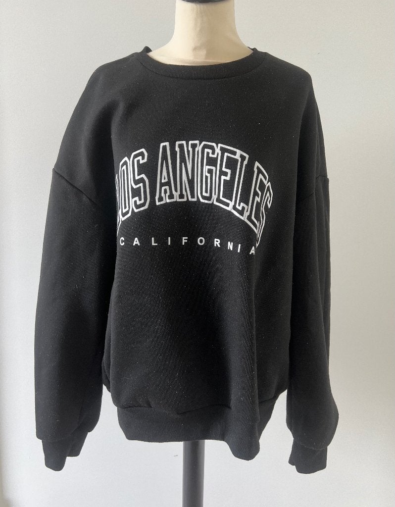 Heel goed zwart Los Angeles oversized sweater trui S M 36 38, Kleding | Dames, Zwart, Ophalen of Verzenden, Onbekend, Maat 36 (S)