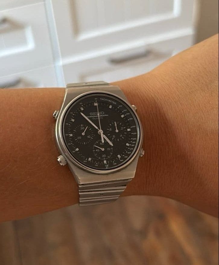 Seiko Chronograph 7A28-701A - vintage - Stijlvol en Tijdloos, Ophalen of Verzenden, Gebruikt