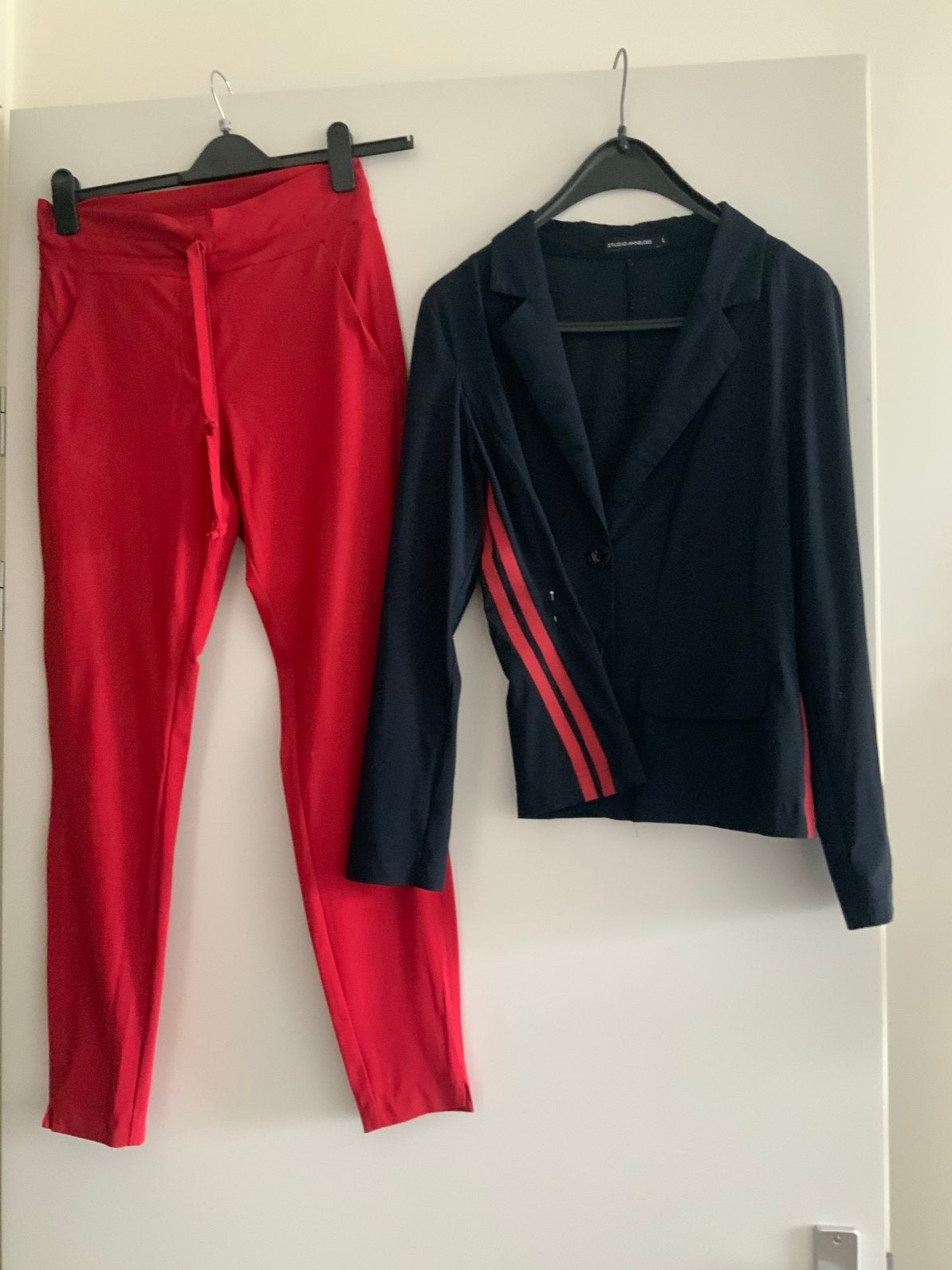 Studio Anneloes  blazer  en broek, Maat 38/40 (M), Blauw, Ophalen of Verzenden, Zo goed als nieuw
