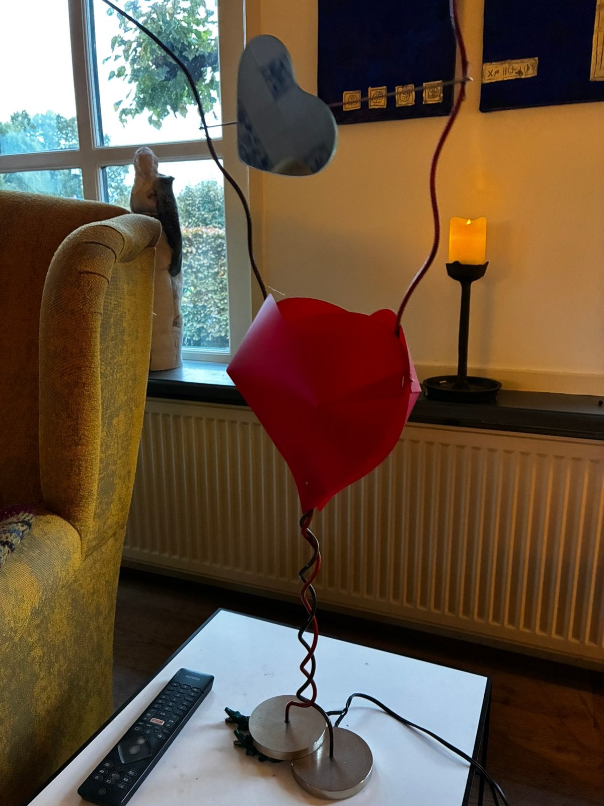 Ingo maurer “from the heart”, Kunststof, Gebruikt, Ophalen of Verzenden, Rood