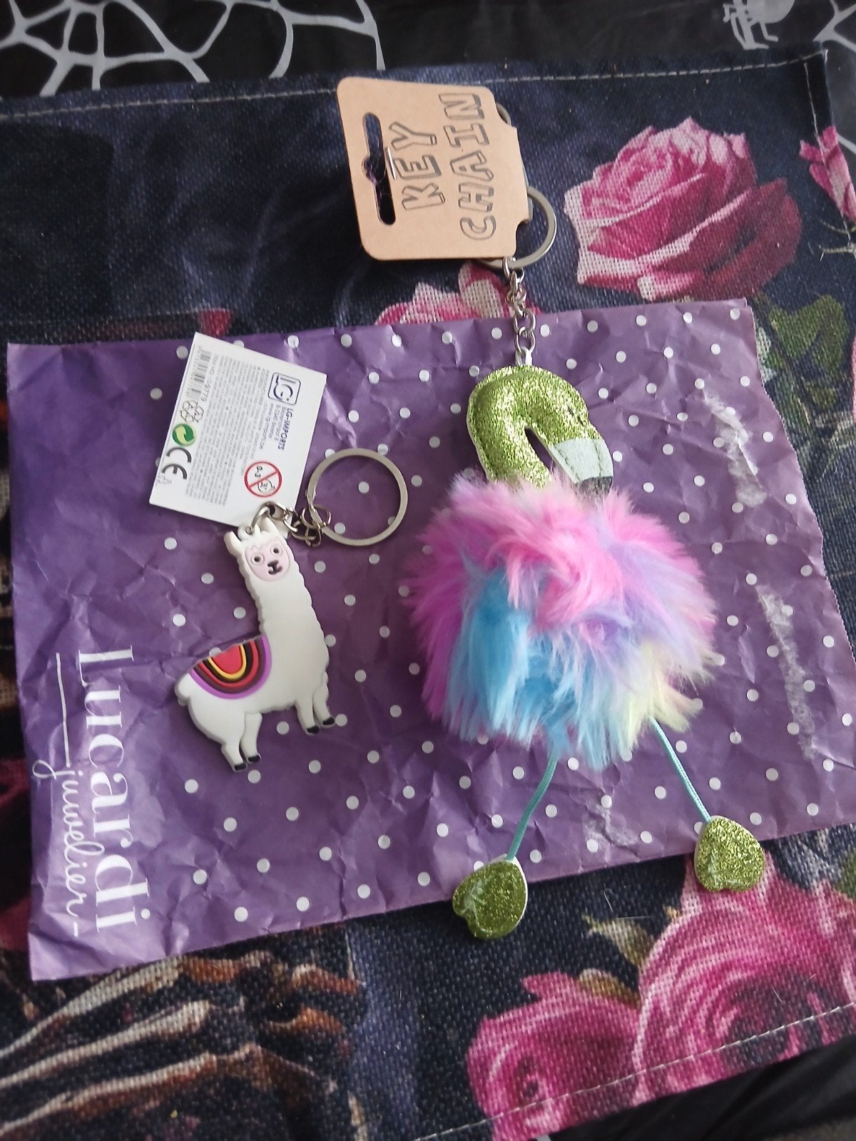 sleutelhangers flamingo en lama, Ophalen of Verzenden, Nieuw, Overige typen