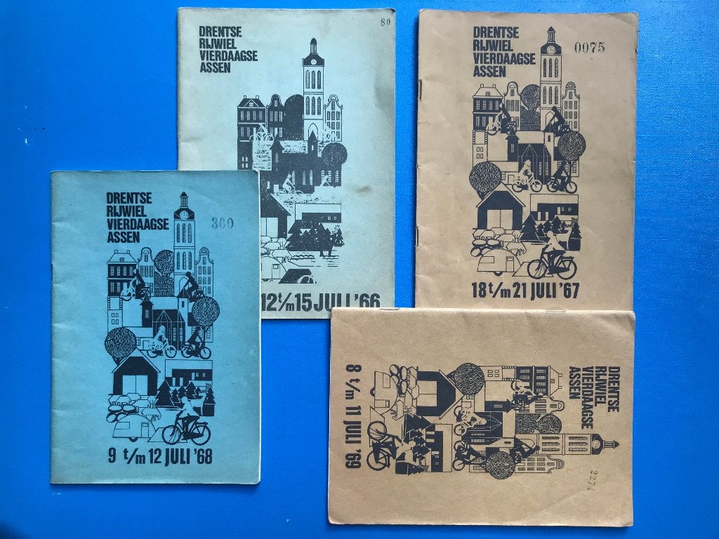 Drentse Rijwiel Vierdaagse Assen ('66/'67/'68/'69 - 1e vier), Ophalen of Verzenden, Londo