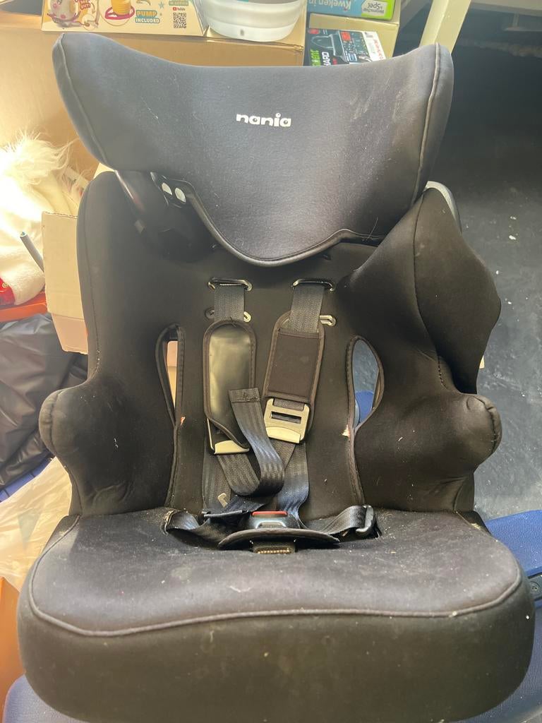 Nania autostoel - Zwart, gebruikt, Overige merken, 9 t/m 36 kg, Gebruikt, Autogordel