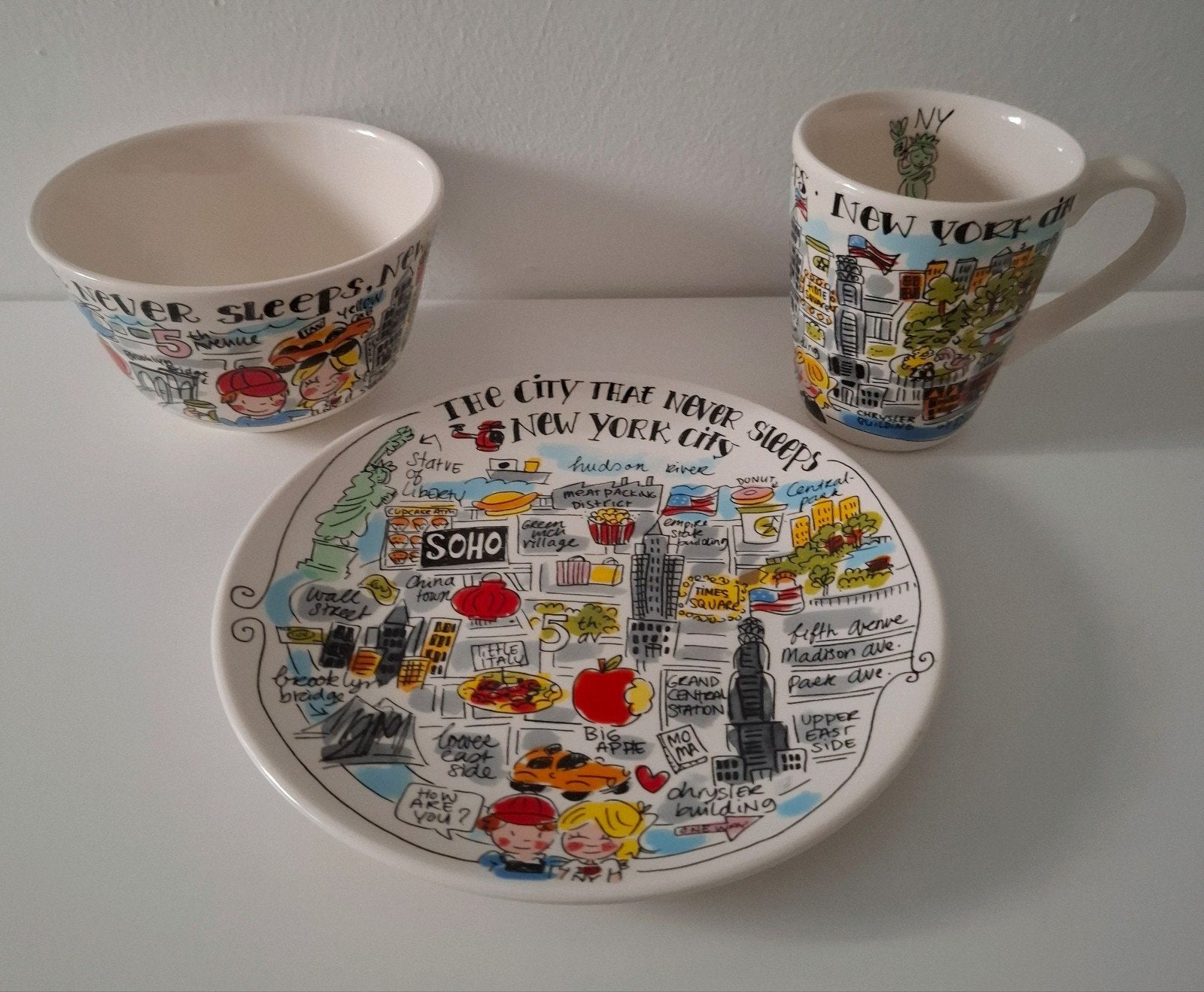 Blond Amsterdam City Servies : New York City, Ophalen, Zo goed als nieuw, Aardewerk, Blond Amsterdam