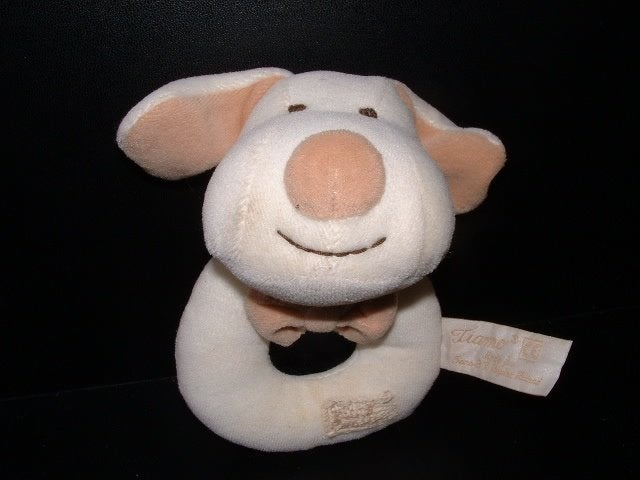 TIAMO HOND RAMMELAAR VELOURS WIT MET BEIGE VELOURS BINNENKAN, Verzenden, Nieuw, Overige typen