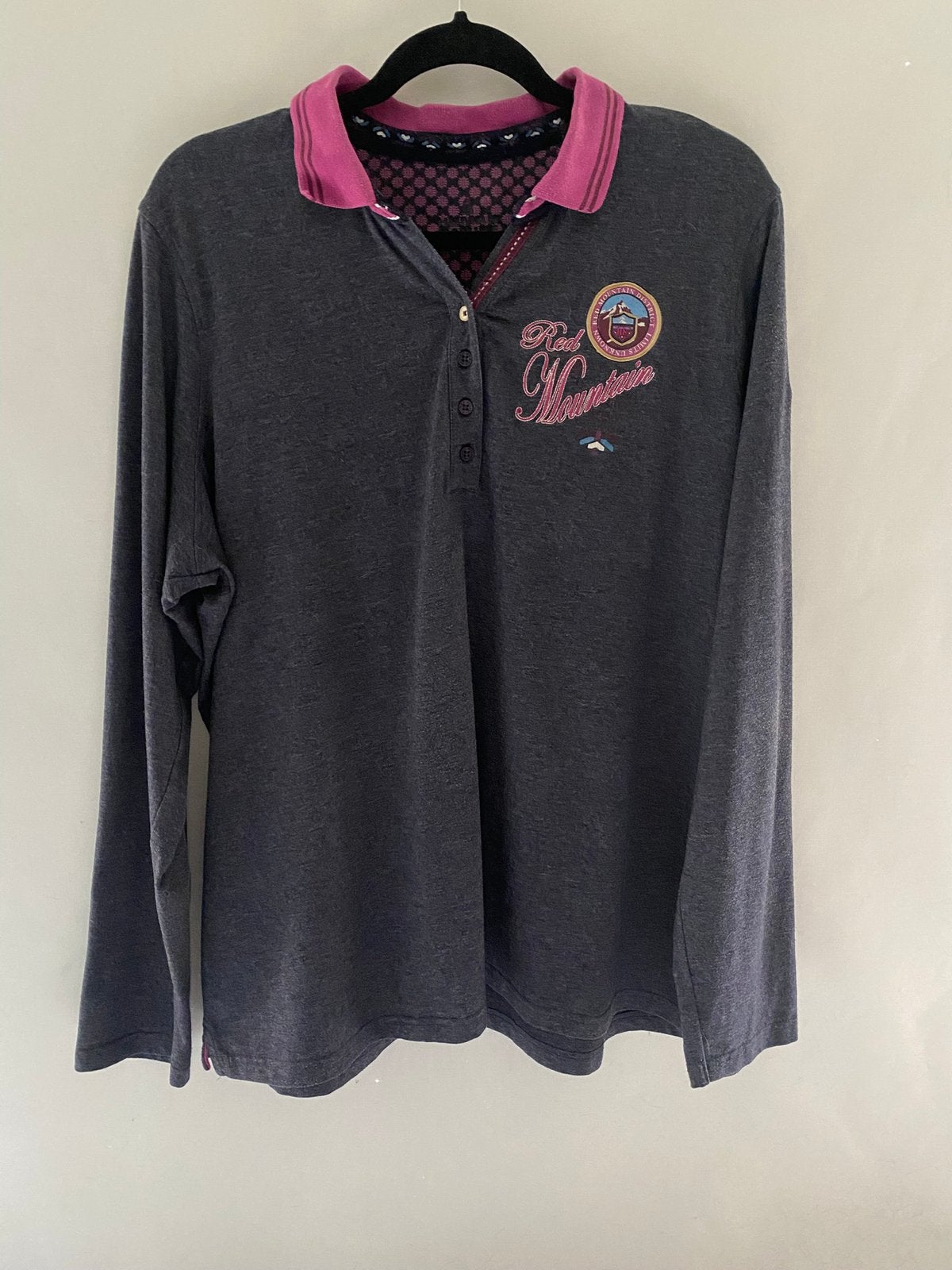 Human Nature Deena polo longsleeve XL/42 – Red Mountain, Ophalen of Verzenden, Gedragen, Maat 46/48 (XL) of groter, Grijs