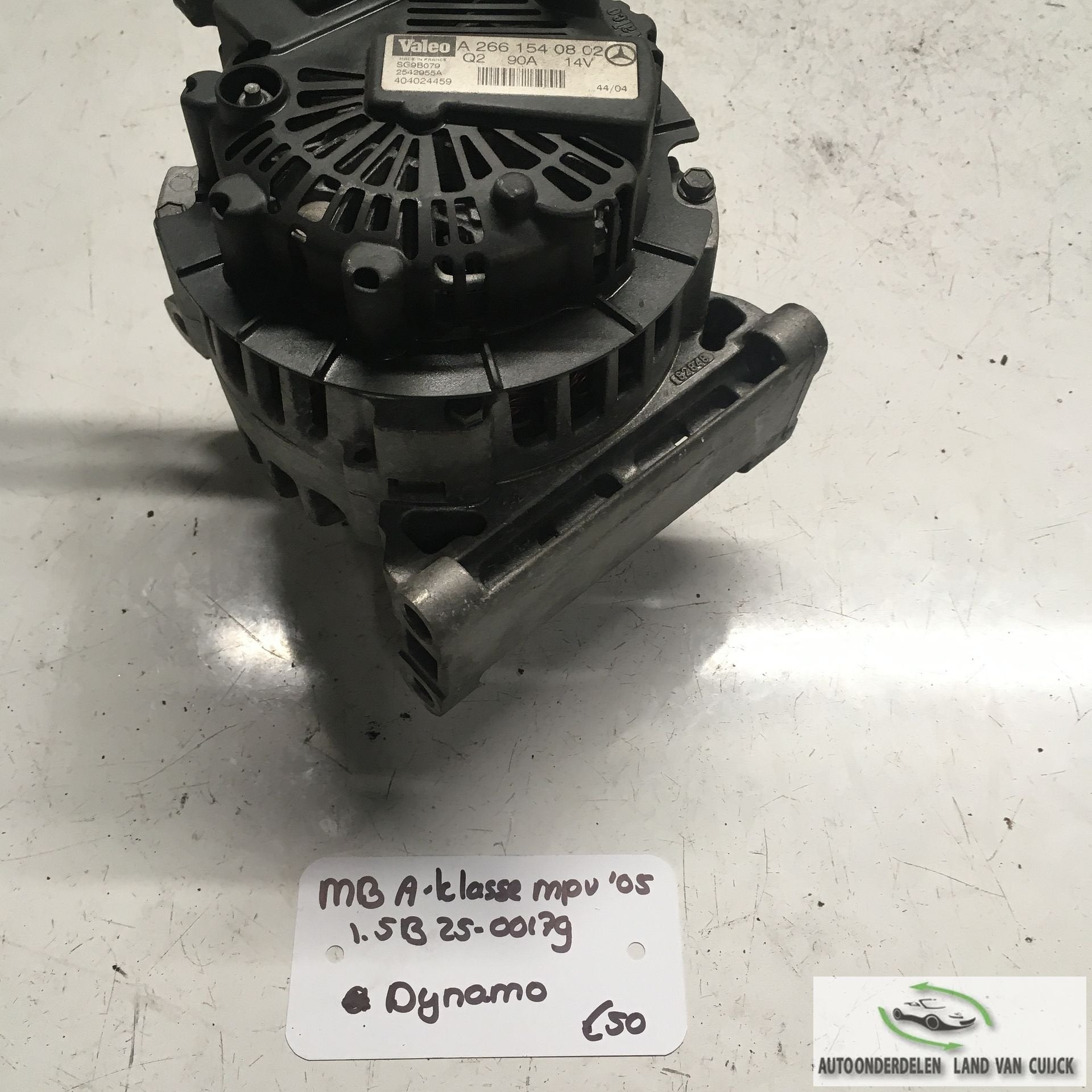 Mercedes A klasse 1.5 B 2005 2500179  Dynamo  A 266 154 0802, Auto-onderdelen, Gebruikt, -, -, Ophalen of Verzenden