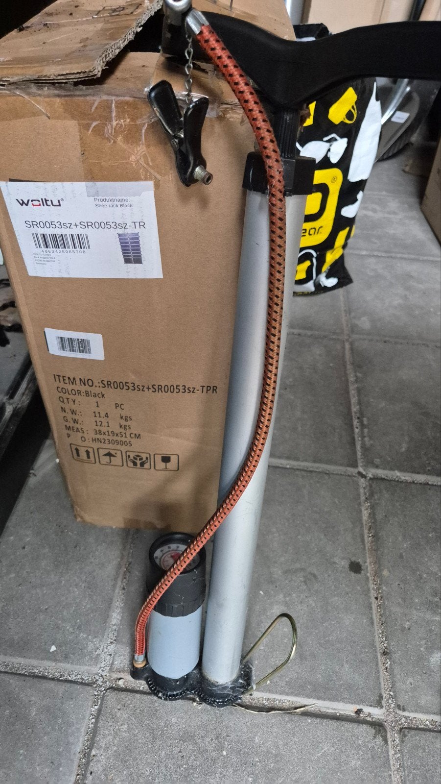 Fietspomp met drukmeter – werkt goed, Ophalen, Drukmeter, Gebruikt