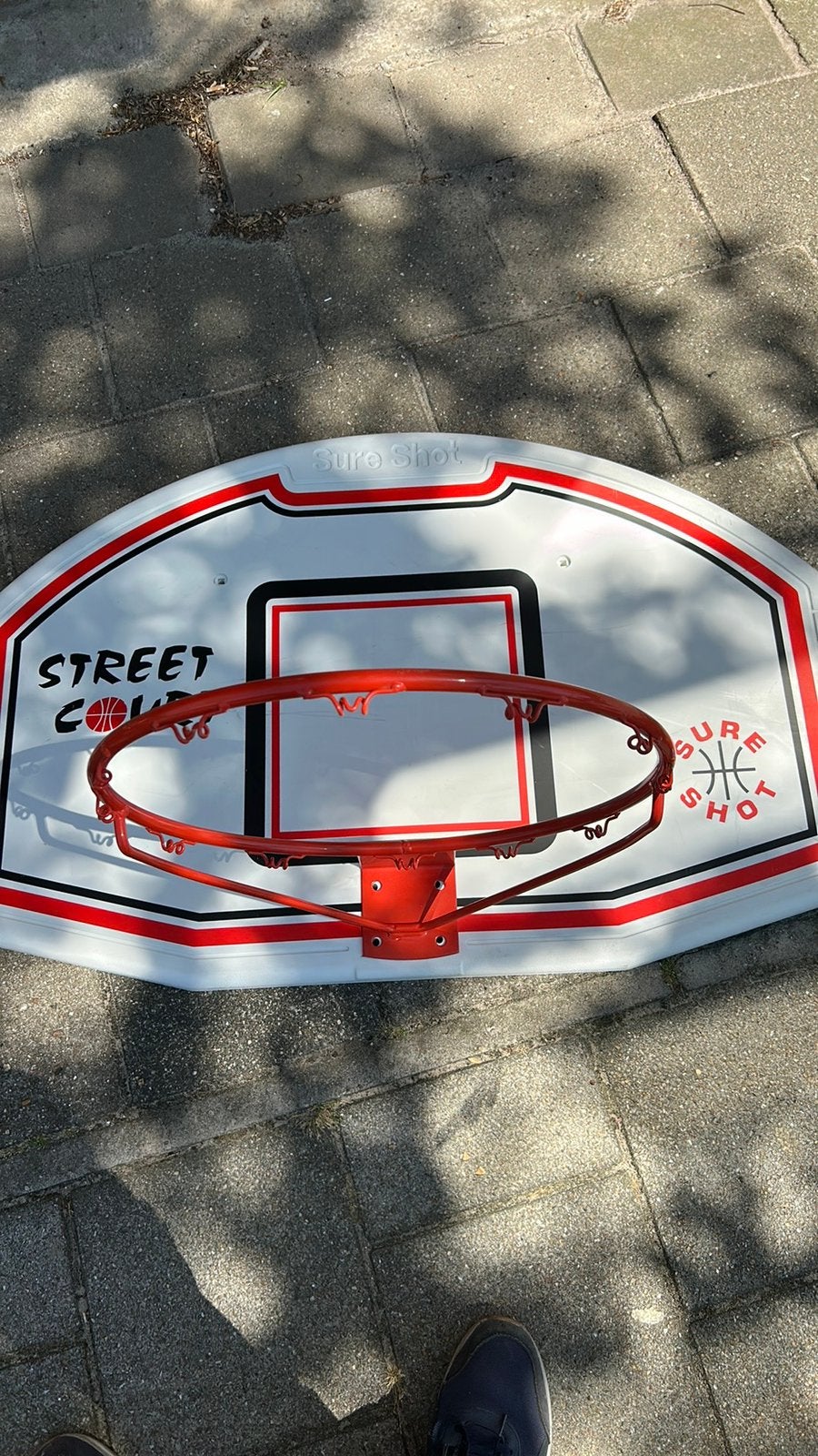 Basket bal bord, Sport en Fitness, Basketbal, Ophalen, Zo goed als nieuw, Bal