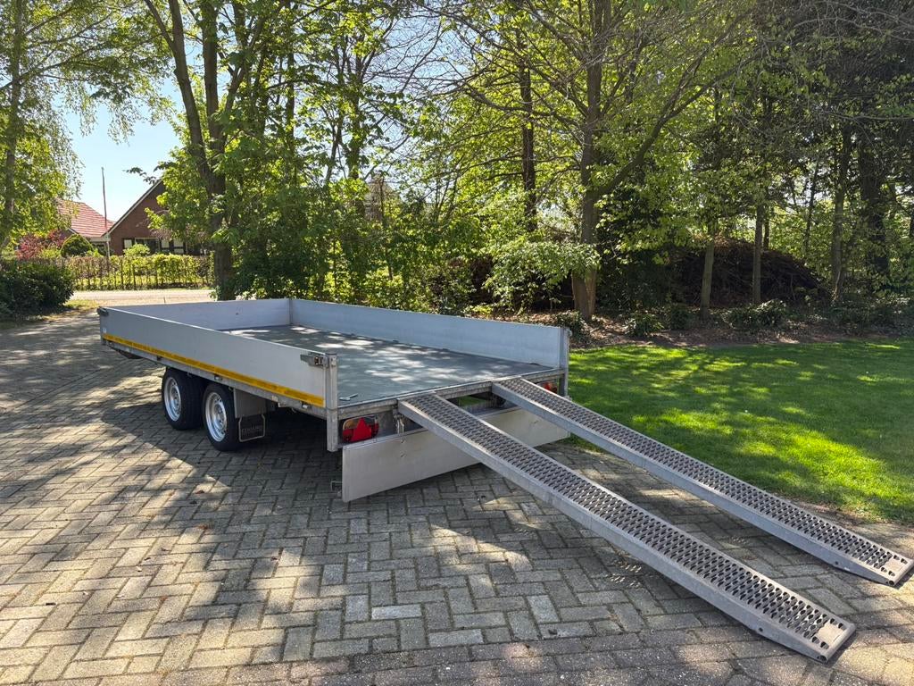 Eduard PL2720 Multitransporter/aanhanger + oprijplaten‼️, Auto diversen, Aanhangers en Bagagewagens, Ophalen, Zo goed als nieuw