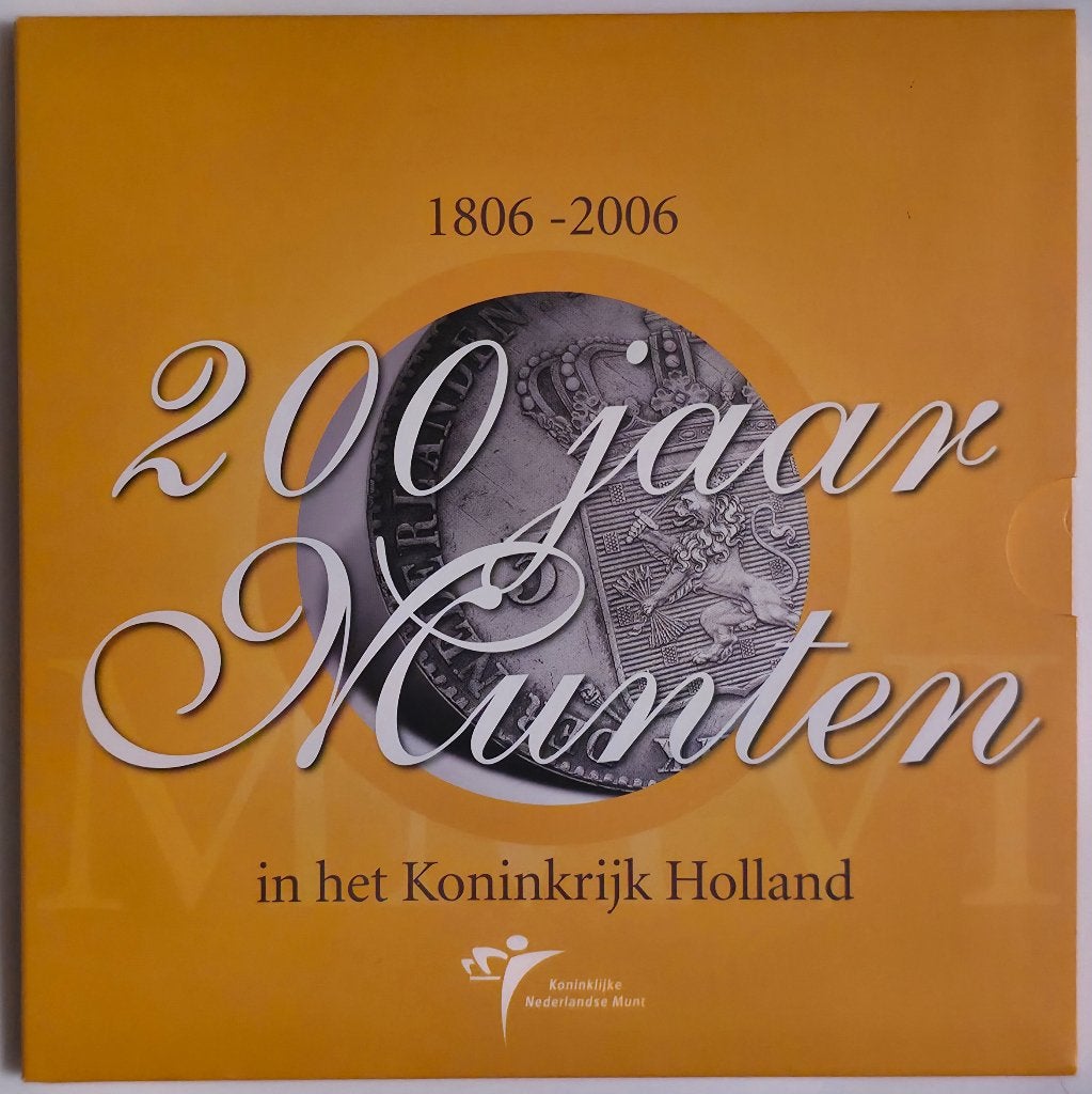 Themaset 2006 – 200 jaar Munten – Zilver, Postzegels en Munten, Munten | Nederland, Setje, Koningin Beatrix, Zilver, Euro's