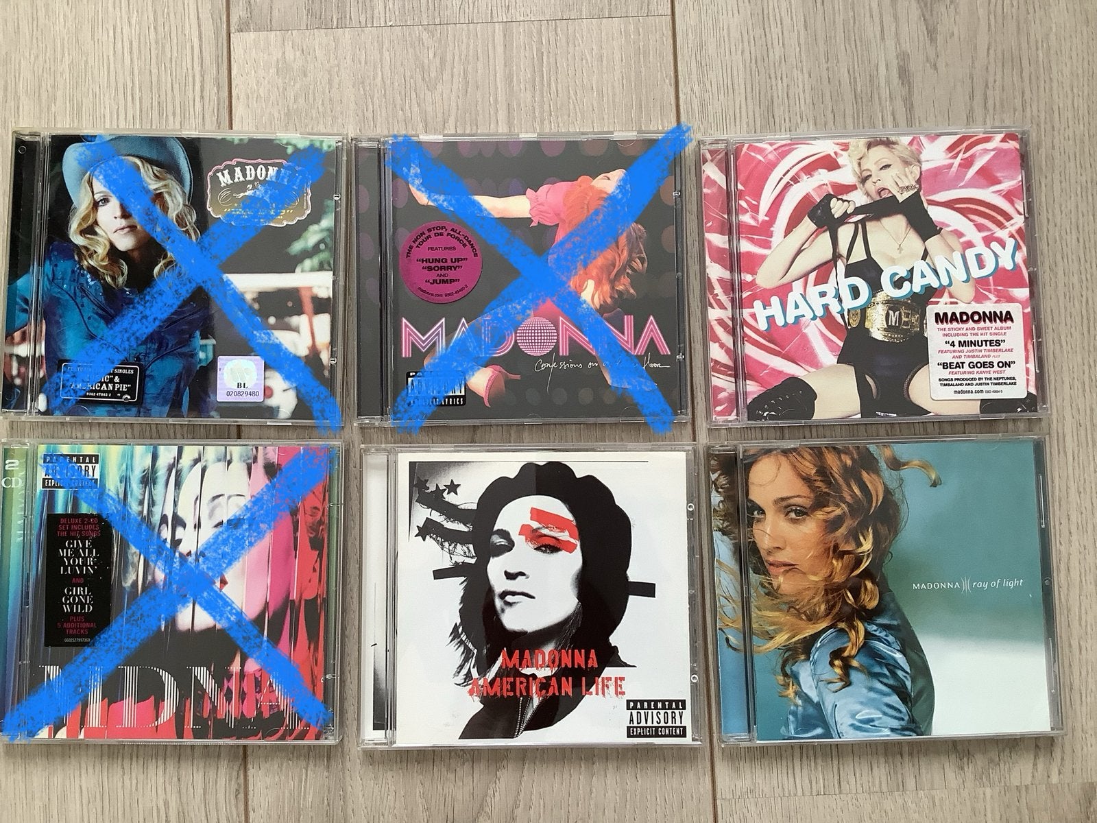 Madonna cd’s: Hard Candy, American Life, Ray of Light, Cd's en Dvd's, Pop, Ophalen of Verzenden, Zo goed als nieuw, Inclusief doosje