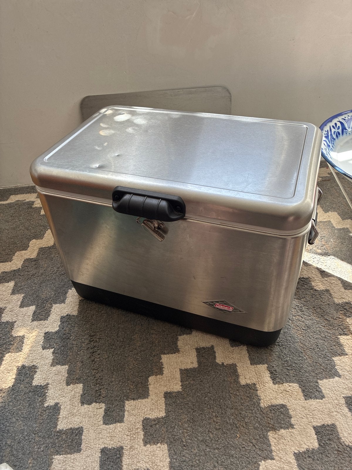 Coleman Steel Belted Koelbox - Vintage Look, Made in USA, Ophalen, Gebruikt, Koelbox, Koelelement