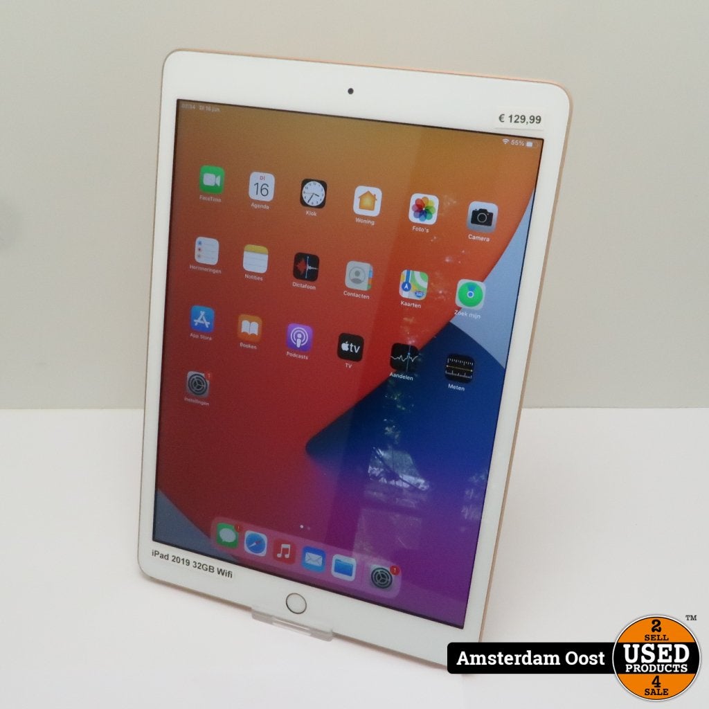 iPad 2019 7th Gen 32GB Wifi Gold | in Nette Staat, Computers en Software, Apple iPads, Apple, Zo goed als nieuw, Support@apple.com