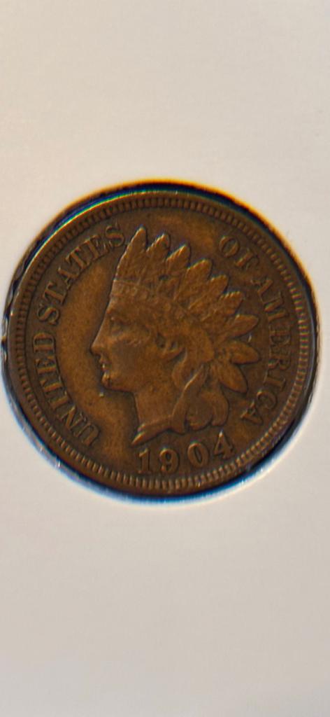 1cent/ penny 1904 uit USA in prachtstaat, Ophalen of Verzenden, Noord-Amerika, Losse munt