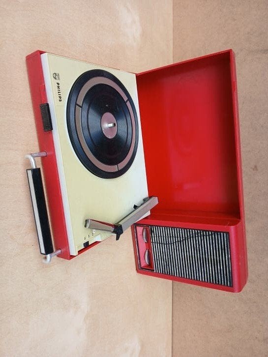 Philips koffer platenspeler 22GF 110/01L, Ophalen of Verzenden, Gebruikt, Platenspeler, Philips