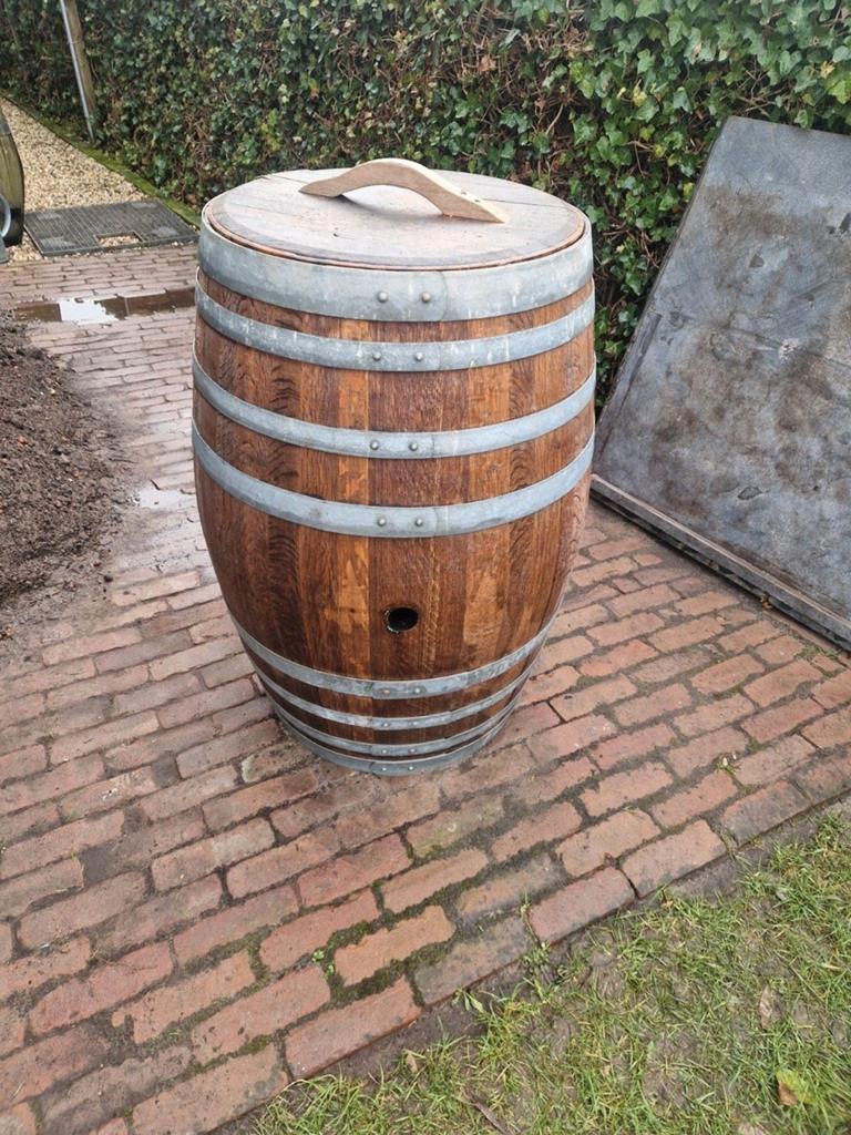 Houten regenton(nen), 150 liter of meer, Ophalen, Gebruikt, Hout
