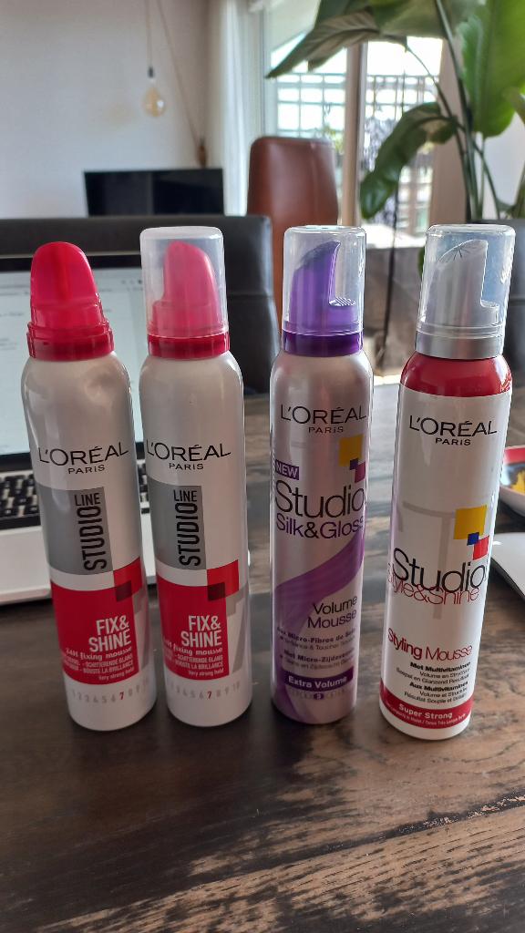 loreal Fix&Shine mousse, Ophalen of Verzenden, Nieuw, Gel, Wax, Haarlak of Mousse