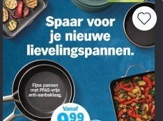 AH pannenzegels, 1 volle spaarkaart voor mooie pannen, Albert Heijn, Verzenden