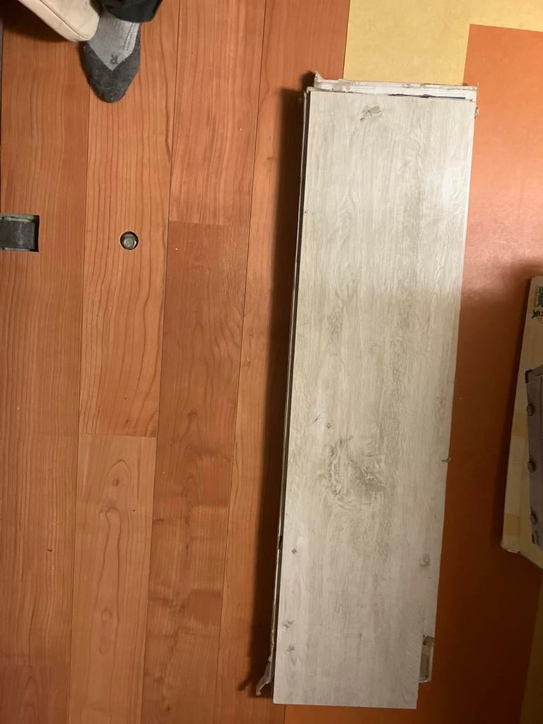 6 vloertegels 30x120 cm lichte houtstructuur, Doe-het-zelf en Verbouw, Tegels, Ophalen, 60 cm of meer, Keramiek, Nieuw