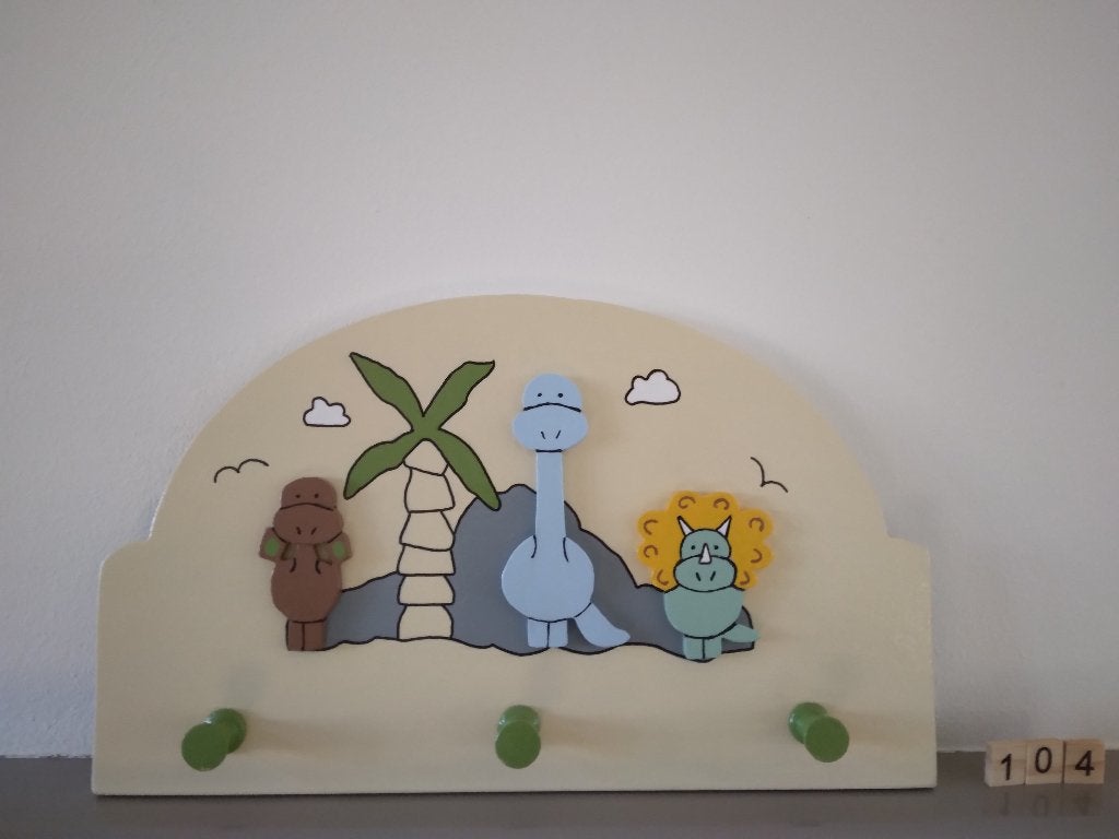 Kinderkapstok 104 Dinosaurussen, Ophalen of Verzenden, Nieuw, Kapstokje