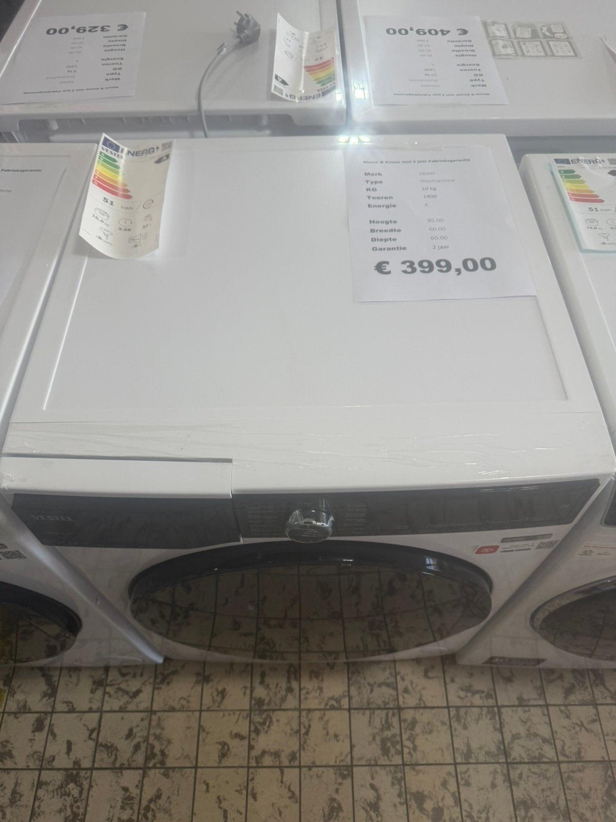 Vestel wasmachine 10 kg nieuw 1400 toeren