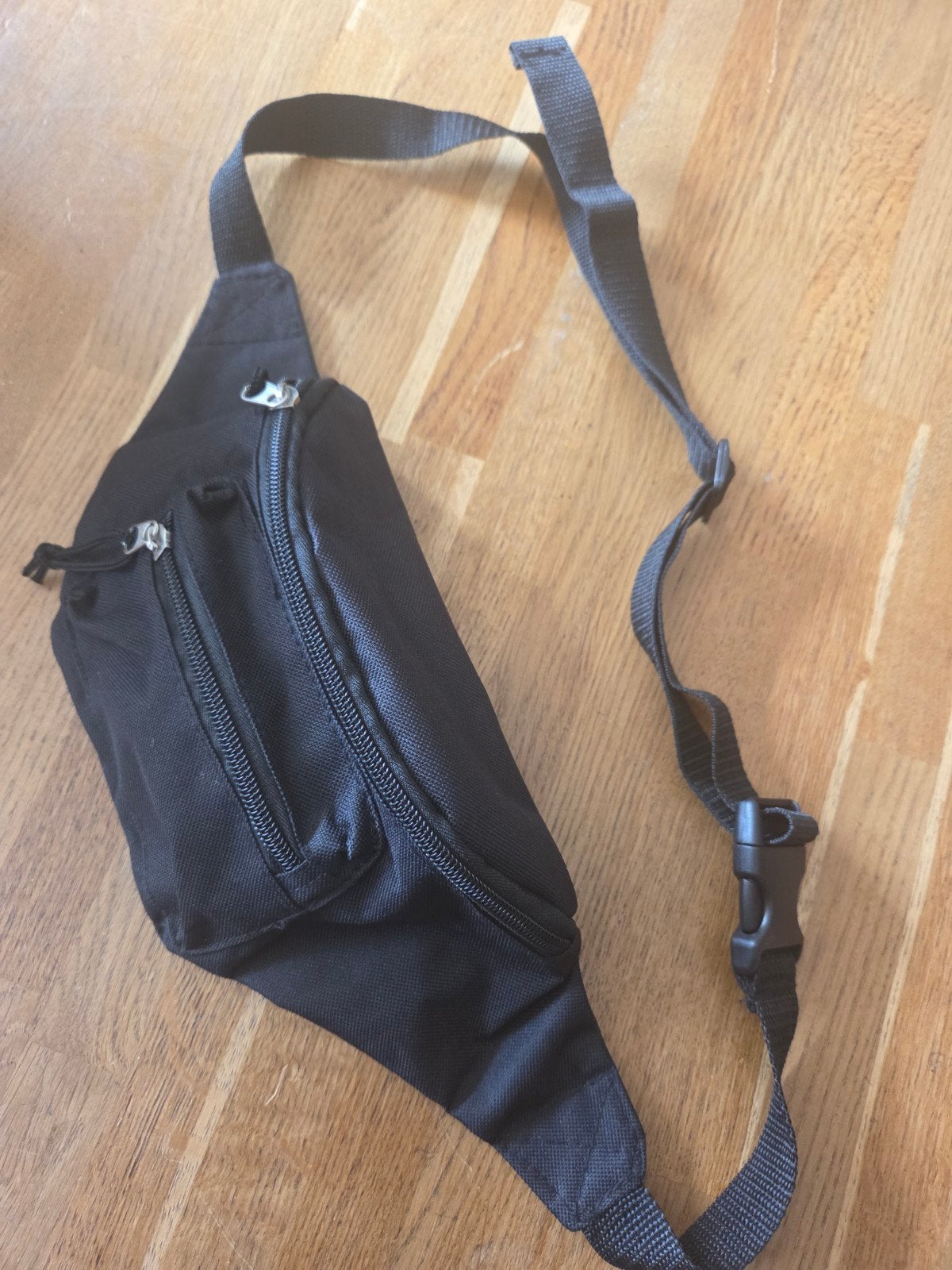 Zwarte heuptas met ritsvakken, Zgan., Zwart, Minder dan 40 cm, Minder dan 35 cm, Ophalen of Verzenden