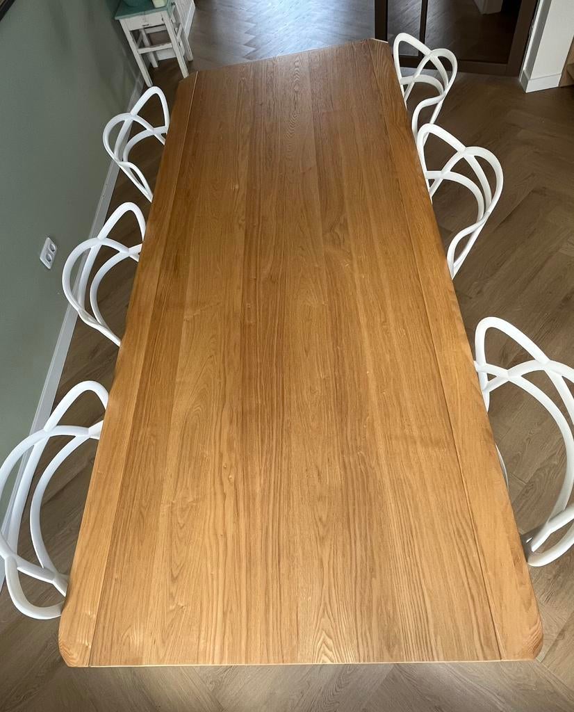 Zuiver Storm naturel eettafel, Huis en Inrichting, Tafels | Eettafels, Ophalen, 200 cm of meer, 50 tot 100 cm, Zo goed als nieuw