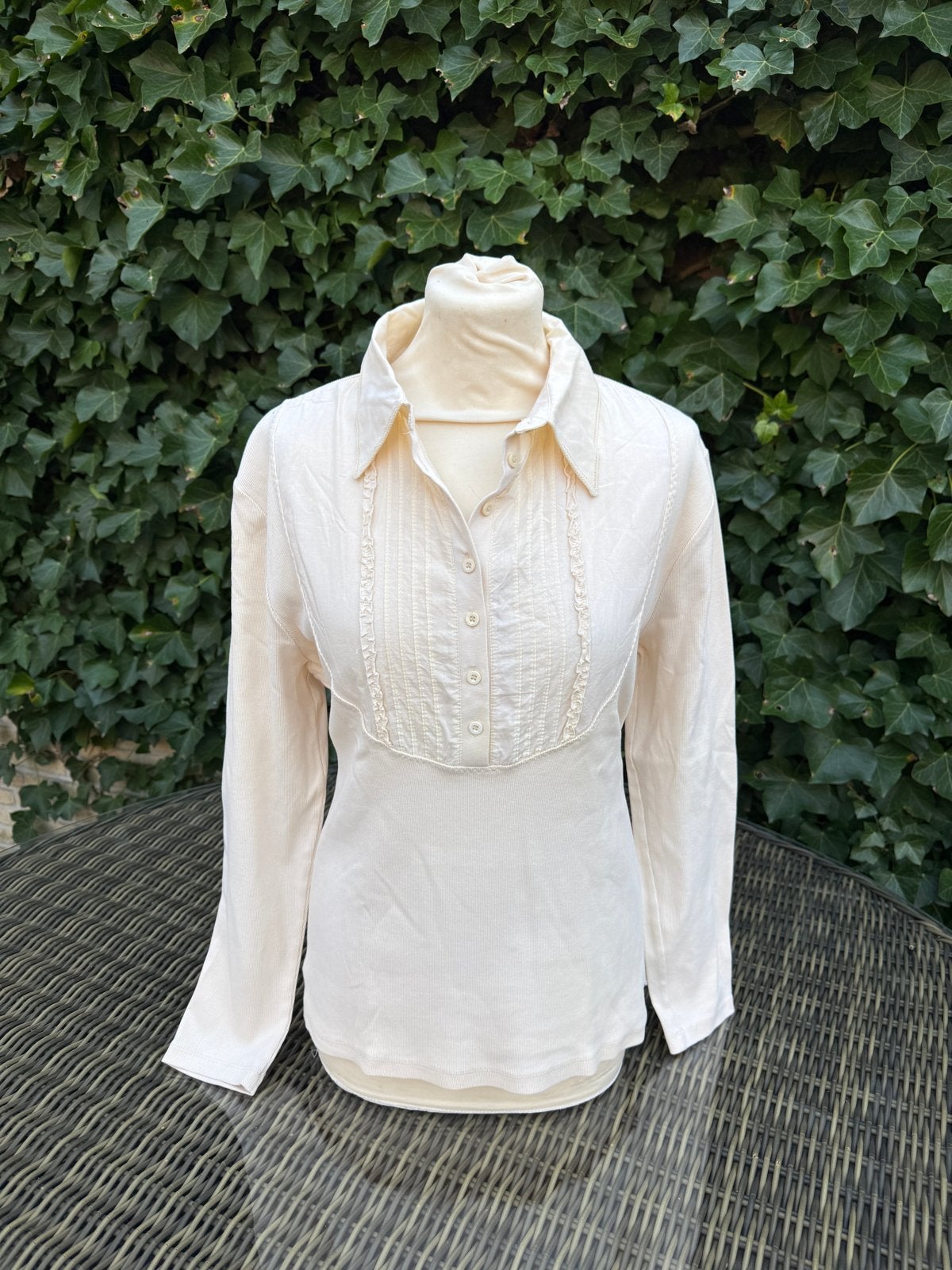 Margittes blouse | roomwit | maat 44, Kleding | Dames, T-shirts, Maat 38/40 (M), Beige, Ophalen of Verzenden, Zo goed als nieuw