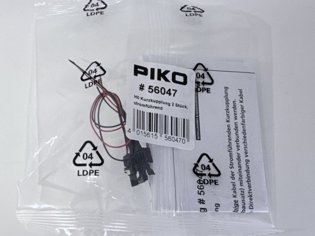 Piko 56047 - H0 Stroomvoerende kortkoppeling, Gelijkstroom, Piko, Overige typen, Nieuw