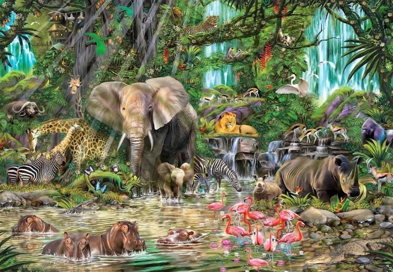 Educa - Afrikaanse Jungle - 2000 stukjes, Ophalen of Verzenden, Meer dan 1500 stukjes, Nieuw, Legpuzzel
