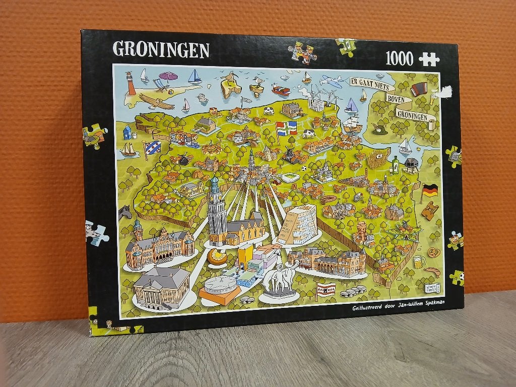 puzzel groningen, Ophalen of Verzenden, 500 t/m 1500 stukjes, Gebruikt, Legpuzzel