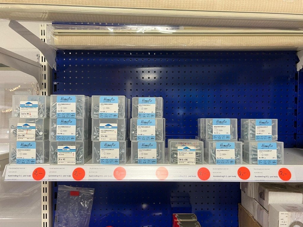 Houtdraadbouten in verschillende maten nr. 637, Ophalen, Nieuw, Minder dan 180 cm, Overige typen