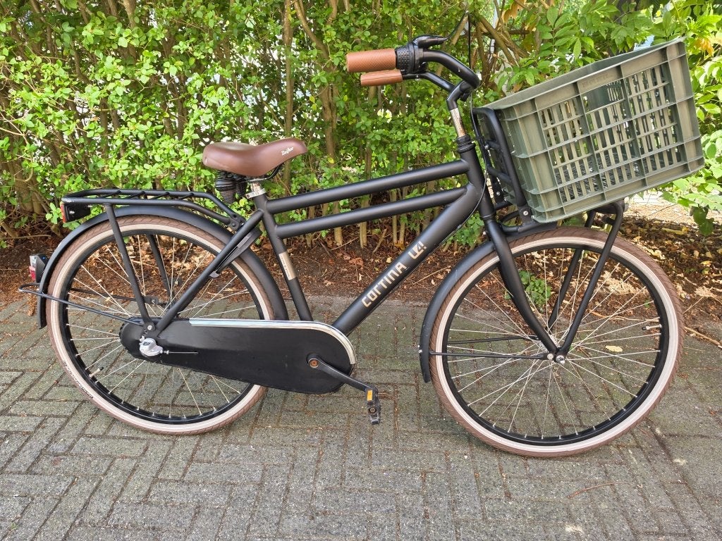 Cortina U4 jongensfiets 26 inch zwart, Terugtraprem, Gebruikt, Cortina U4 Transport, Versnellingen
