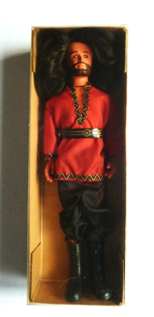 Sandokan  ( Kabir Bedi) pop Made Fruga Italy 1975, Verzamelen, Ophalen of Verzenden, Gebruikt, Tv, Actiefiguur of Pop