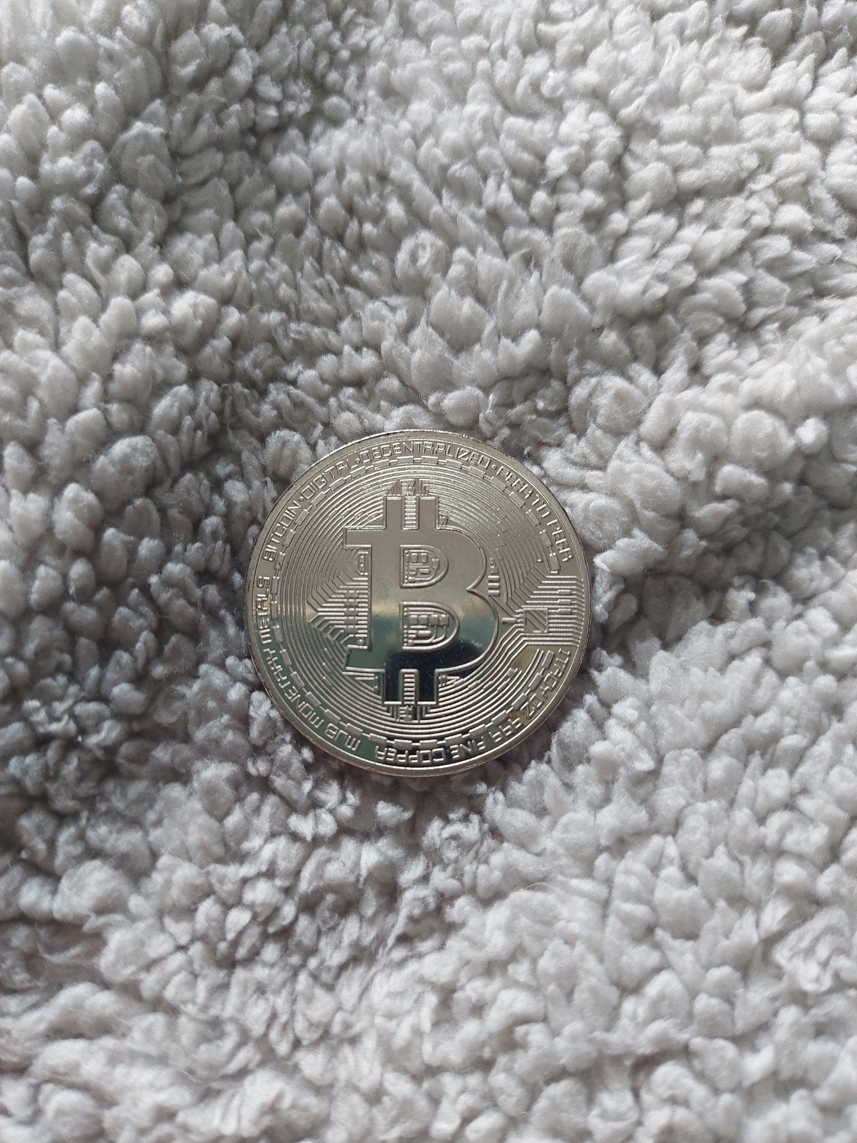 Bitcoin Fysieke Herdenkingsmunt - Zilverkleurig, Ophalen, Zo goed als nieuw
