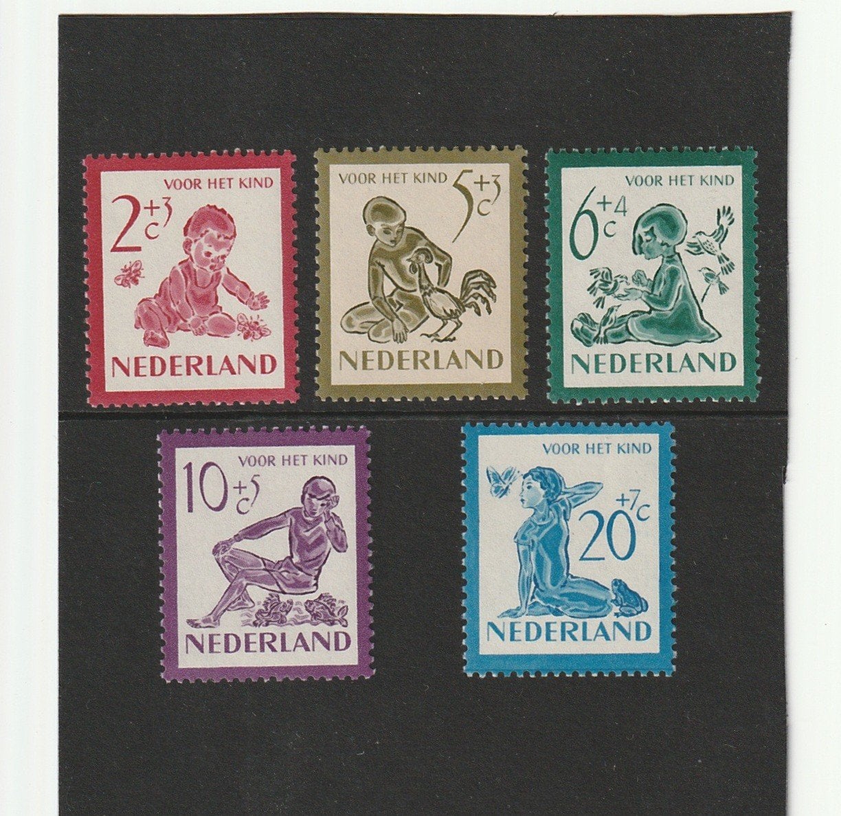 1950 serie NVHP 563#567 Kinderzegels postfris, Ophalen of Verzenden, Na 1940, Postfris