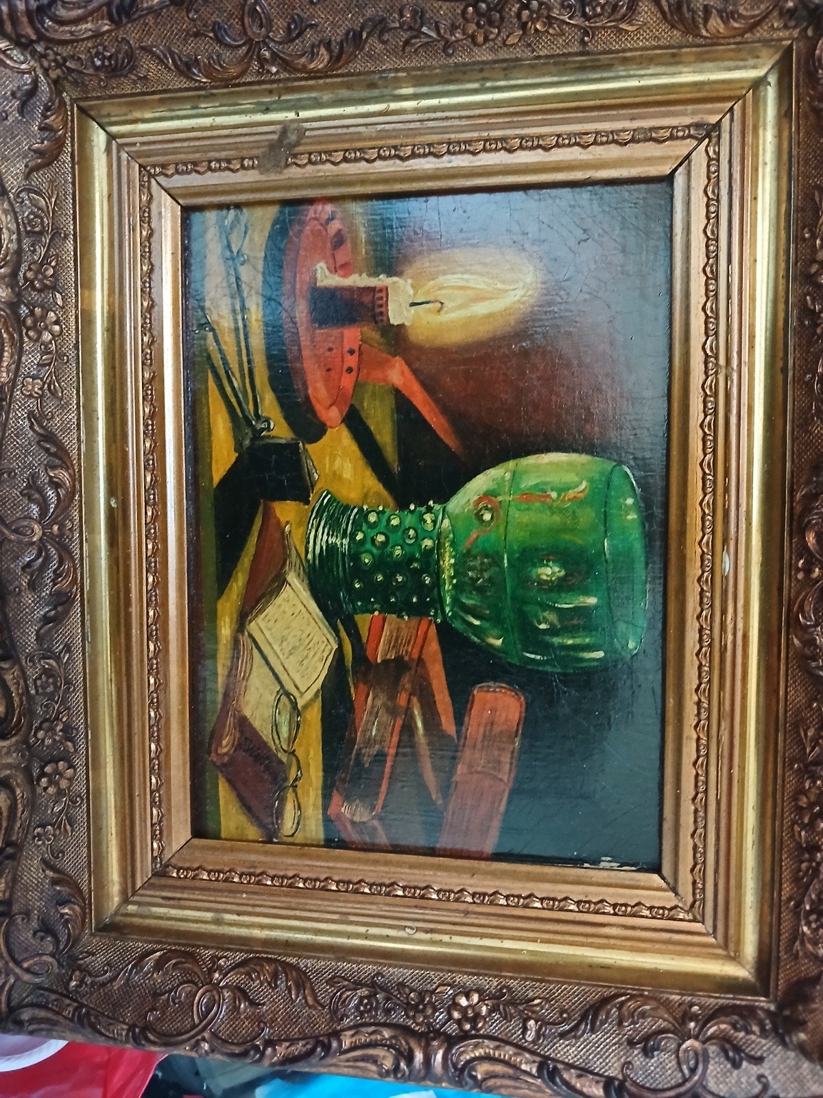 Moderne Vanitas Stilleven Claesz Interpretatie met Felle Kle, Antiek en Kunst, Overige stijlen, Doek, Bijzondere lijst, Stilleven