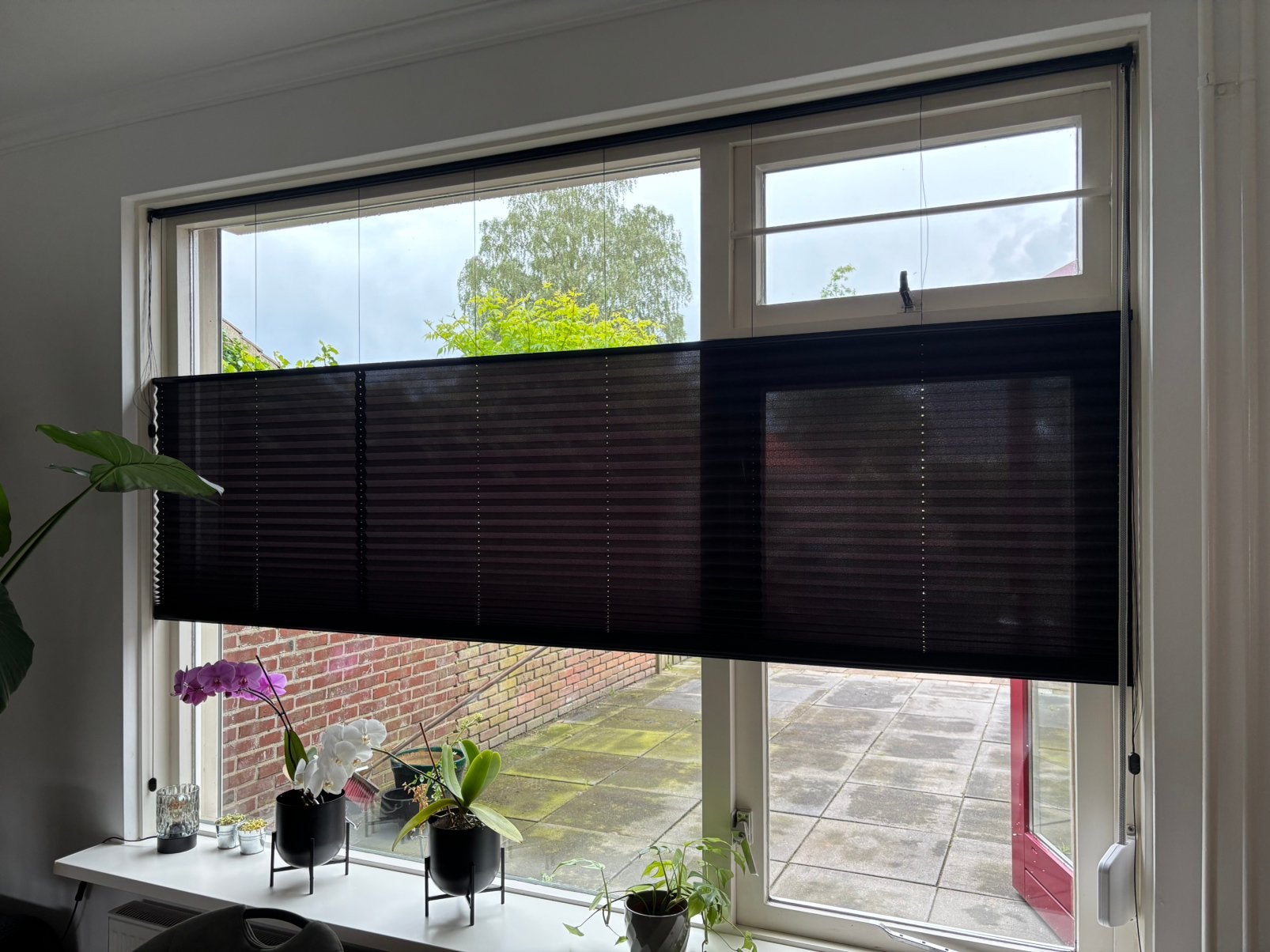 Plissegordijn top down & bottom up zwart, Zwart, Zo goed als nieuw, 200 cm of meer, 150 tot 200 cm