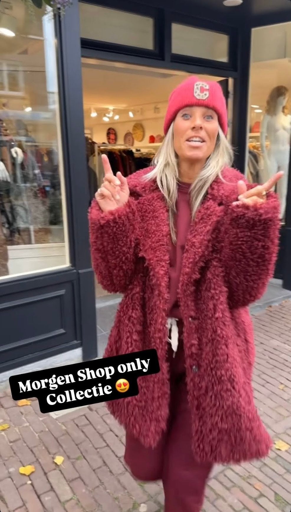 Hip&Go | Curly jacket bordeaux burgundy | One size, Ophalen of Verzenden, Nieuw