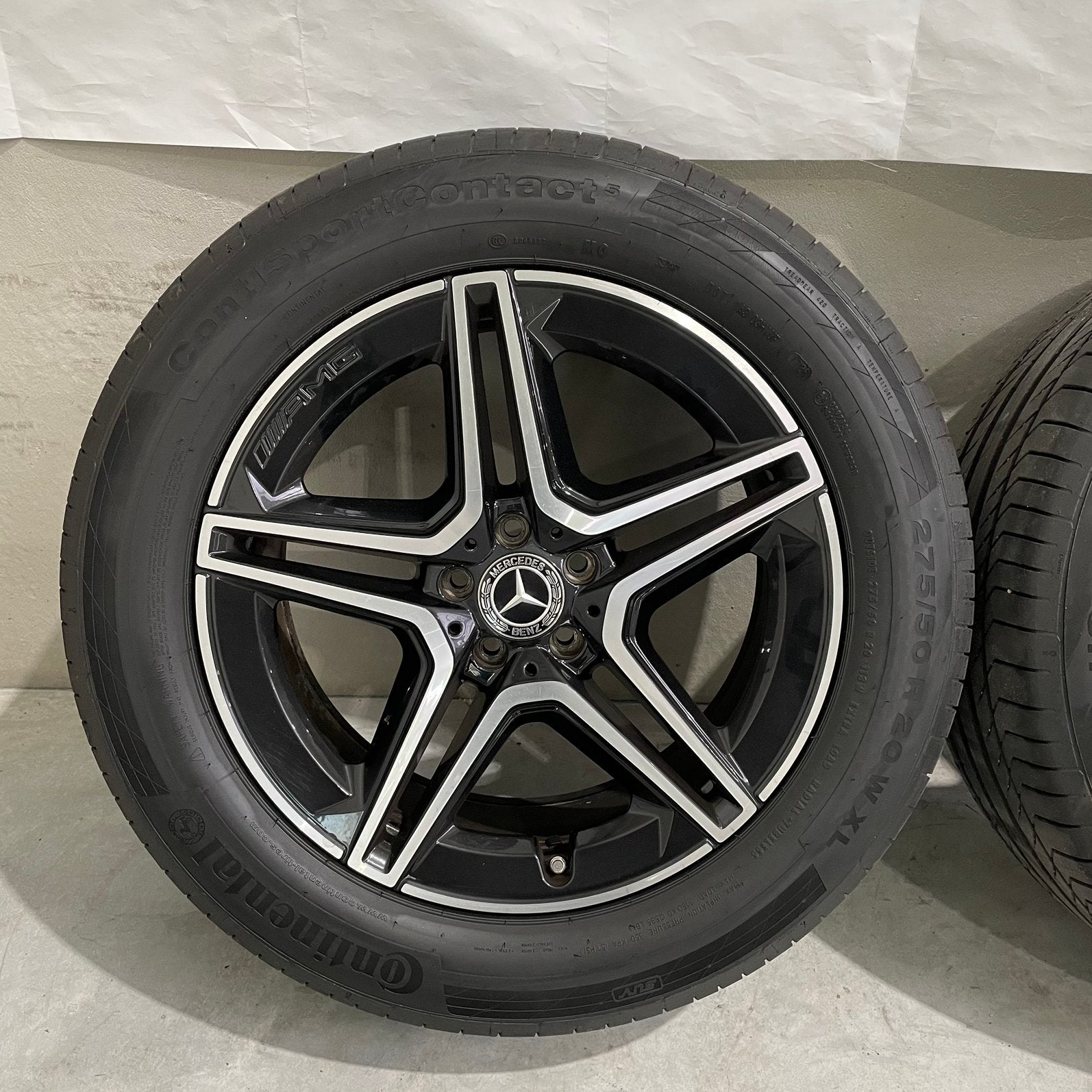 20 inch Origineel Mercedes GLE velgen met zgan banden W167, Gebruikt, 275 mm, Ophalen of Verzenden, Velgen