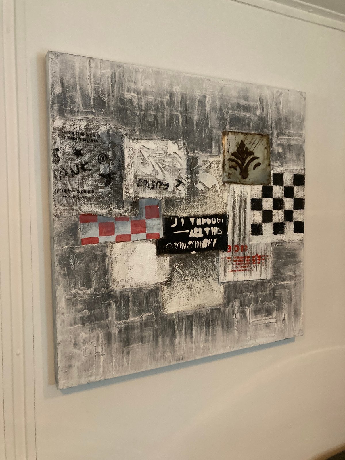 Schilderij wanddecoratie canvas 100x100 cm, Ophalen
