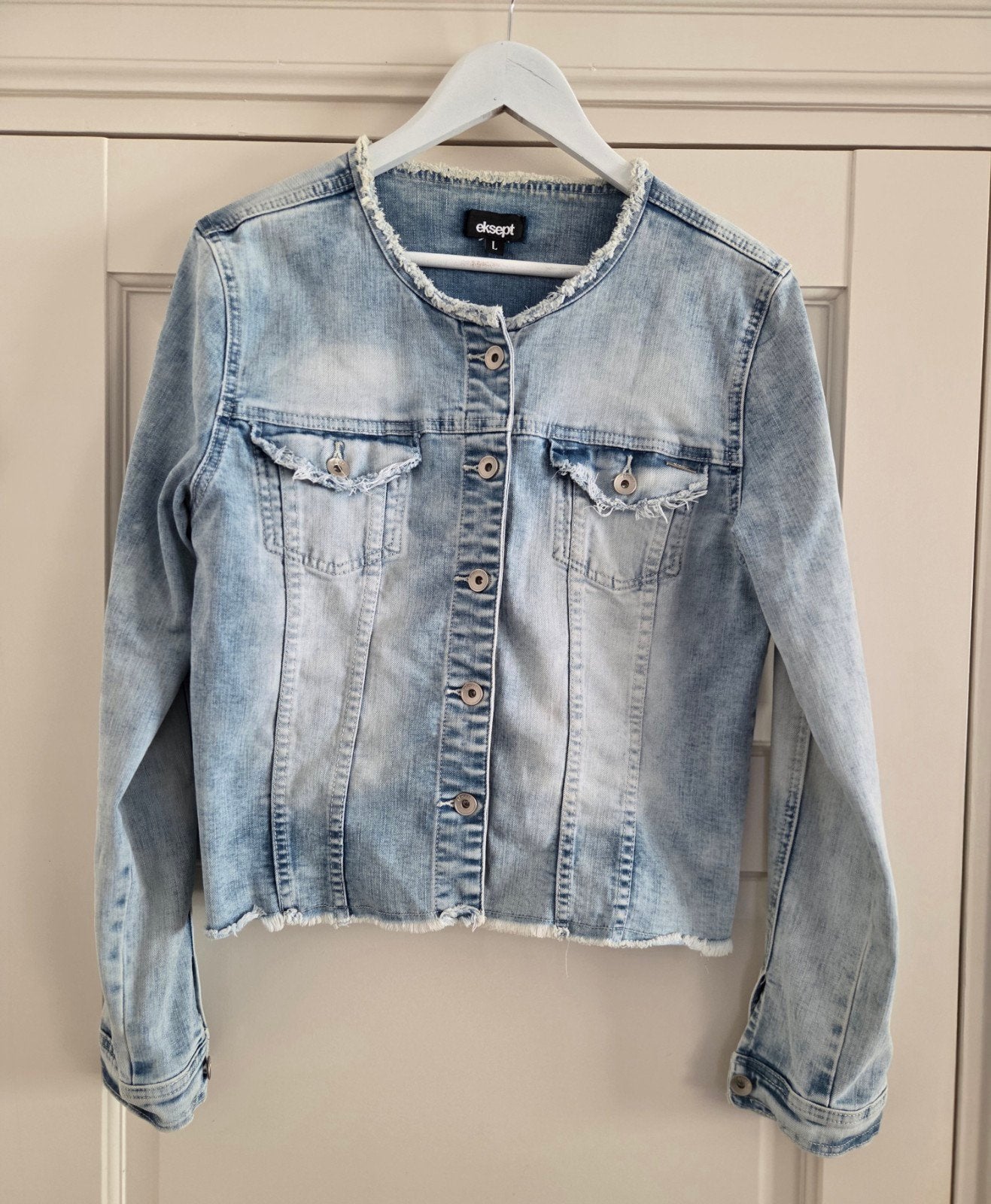 Nieuw spijkerjasje van Eksept maat L, Kleding | Dames, Maat 38/40 (M), Blauw, Nieuw, Ophalen of Verzenden
